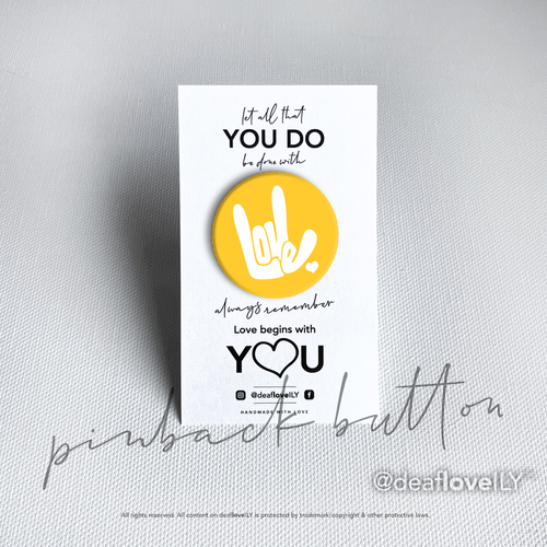 deafloveILY Logo Buttons (1.25