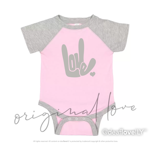 LOVE/ILY Baseball Jersey Bodysuit (Baby) : Various Colors