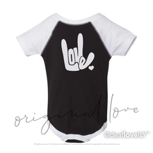 LOVE/ILY Baseball Jersey Bodysuit (Baby) : Various Colors