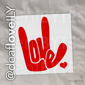 Mini LOVE / ILY Vinyl Stickers - 16 Colors!