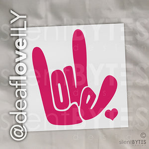 Mini LOVE / ILY Vinyl Stickers - 16 Colors!