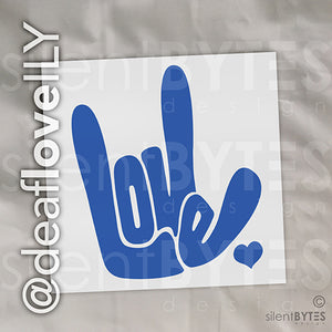 Mini LOVE / ILY Vinyl Stickers - 16 Colors!