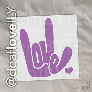 Mini LOVE / ILY Vinyl Stickers - 16 Colors!