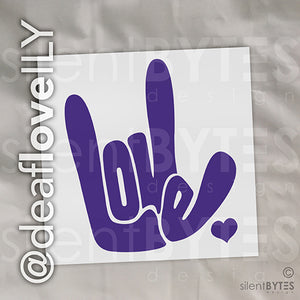 Mini LOVE / ILY Vinyl Stickers - 16 Colors!