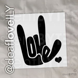 Mini LOVE / ILY Vinyl Stickers - 16 Colors!