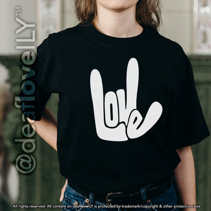 Original LOVE/ILY T-Shirt (Adult) :: Black/White