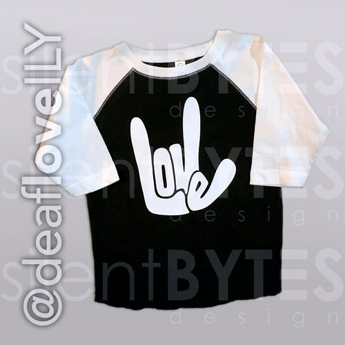 LOVE/ILY Baseball Shirt (Toddler) ::
