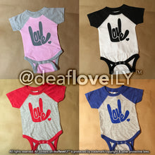 LOVE/ILY Baseball Jersey Bodysuit (Baby) : Various Colors