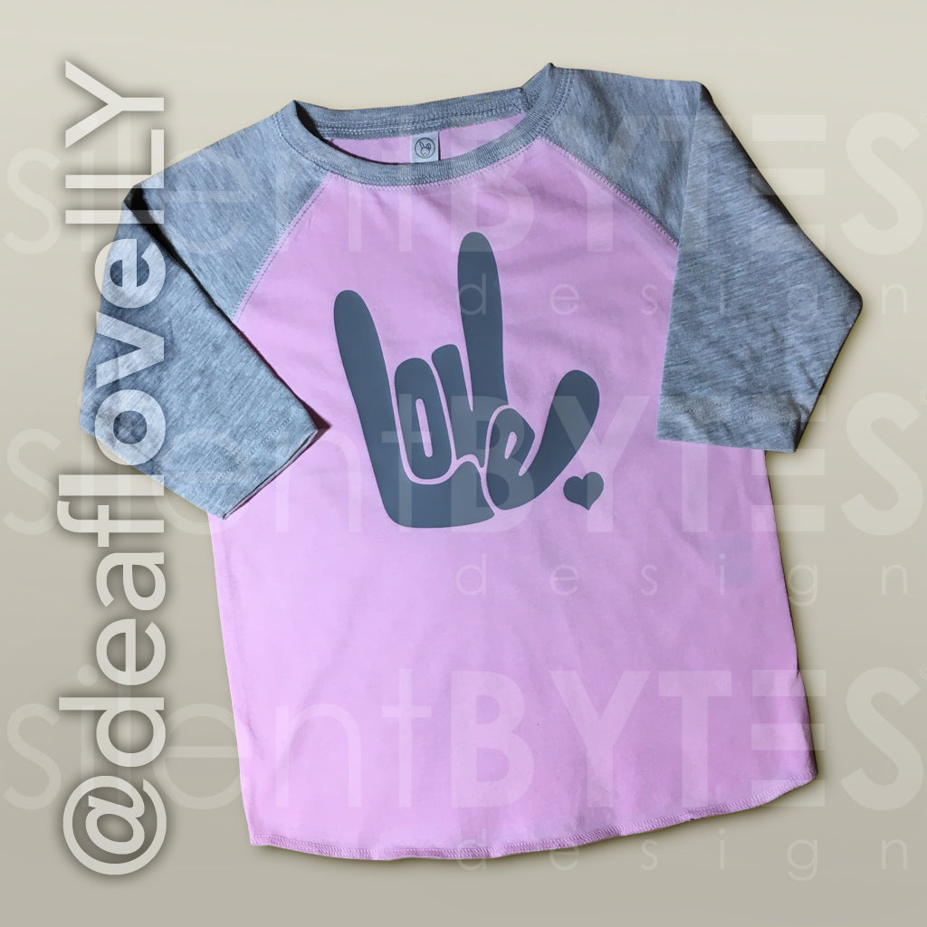 LOVE/ILY Baseball Shirt (Toddler) ::