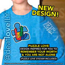 NEW DESIGN! Puzzle LOVE Awareness T-Shirt - Adult & Youth Sizes!